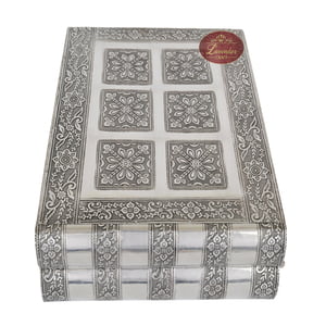 Antique Look Handmade Premium 3-Roll Bangle Box-Lavender
